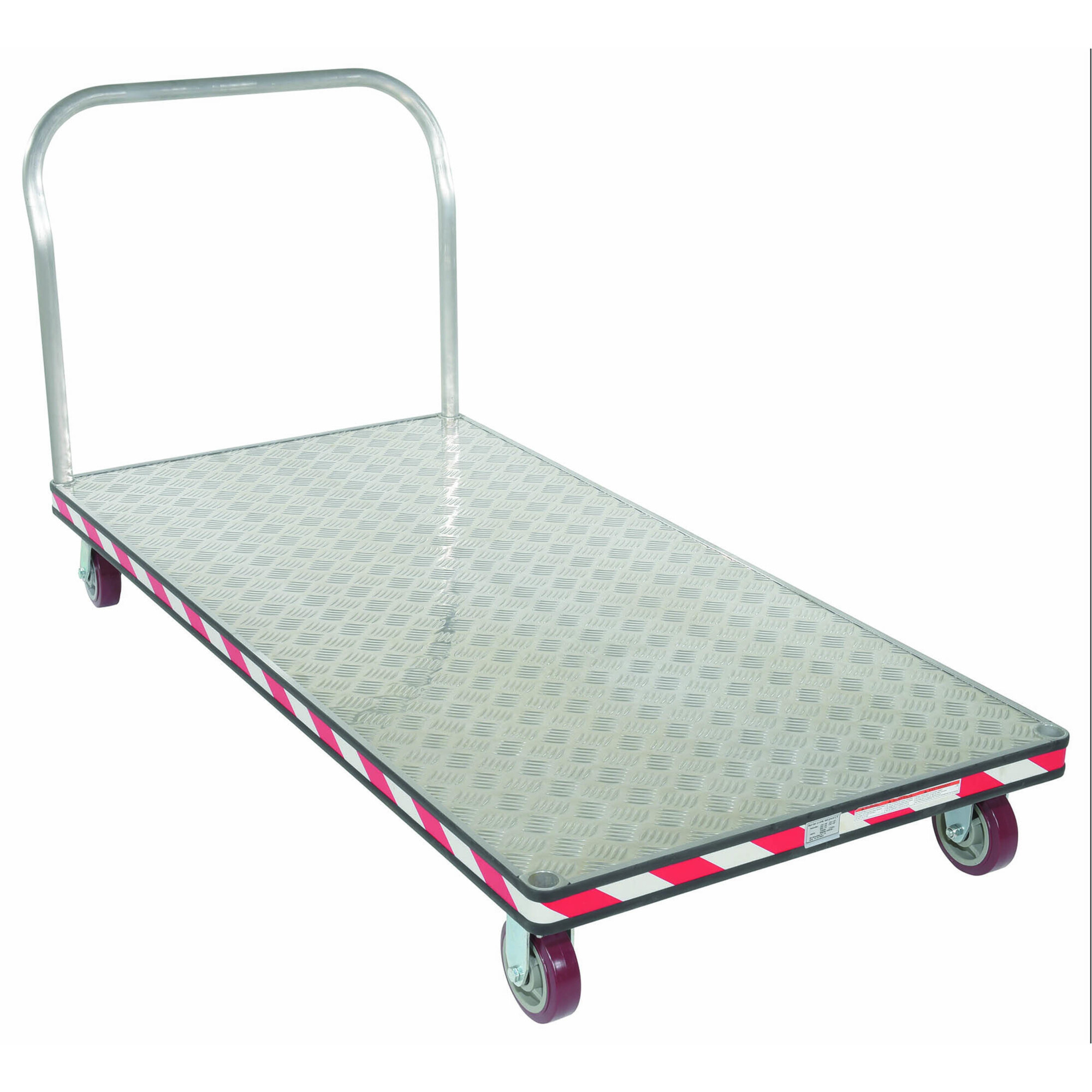 Vestil Aluminum Heavy Duty Tread Plate Platform Truck 36 In. x 72 In. 3600 Lb. Capacity Silver